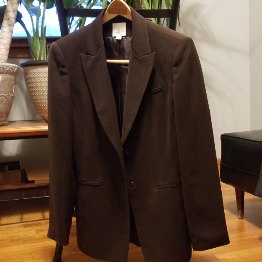 Chocolate Brown Women's Blazer Anne Klein Dize 6